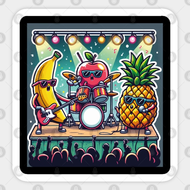 Funny Fruits Singing Sticker by SARKAR3.0